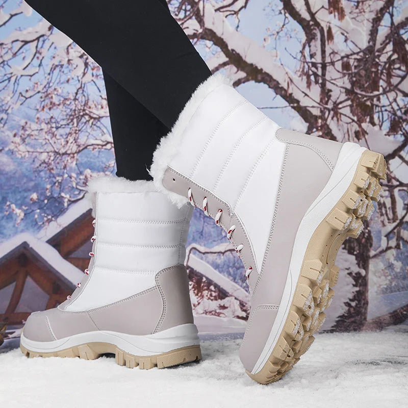 Winter Boots Waterproof Faux Fur Lined Non-Slip Tread