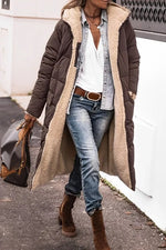 Winter Coat Reversible Teddy Fleece Lined Hooded Long Style