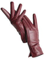 Winter Gloves Genuine Leather Fleece Lined Flexible Fit