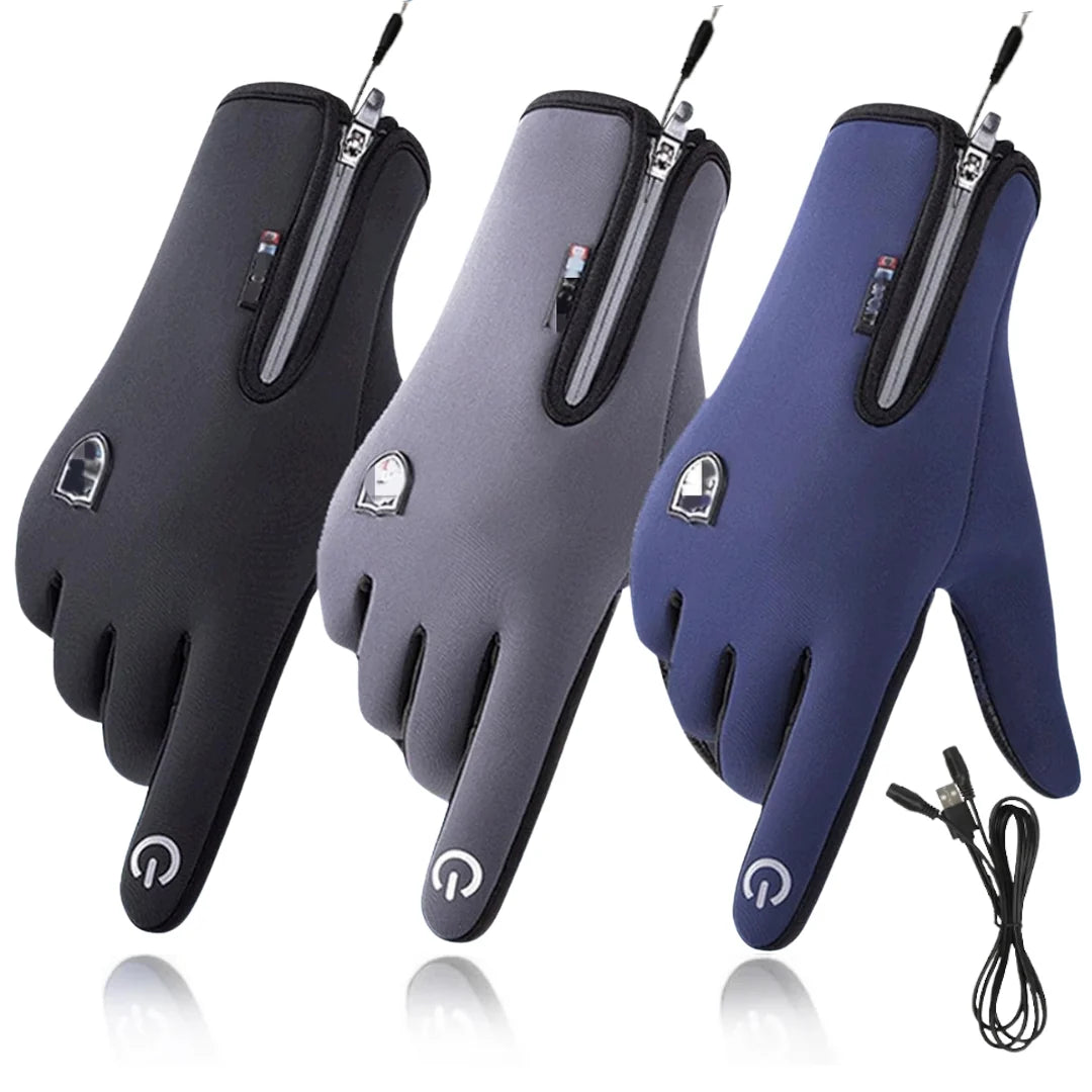 Winter Gloves USB-Heated Option Waterproof & Touchscreen-Compatible