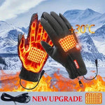Winter Gloves USB-Heated Option Waterproof & Touchscreen-Compatible