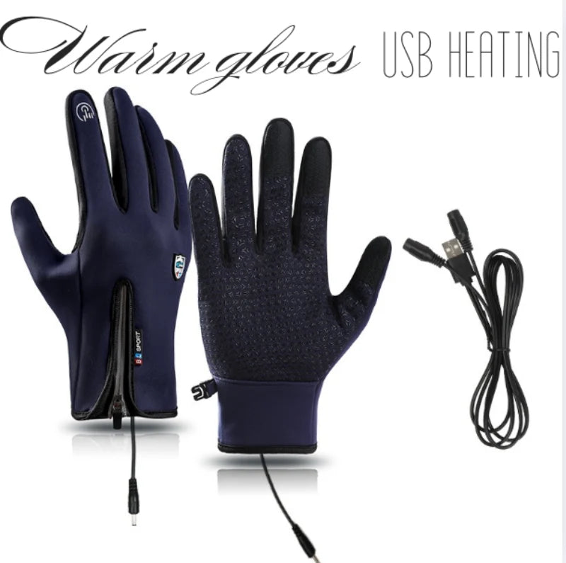 Winter Gloves USB-Heated Option Waterproof & Touchscreen-Compatible