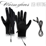 Winter Gloves USB-Heated Option Waterproof & Touchscreen-Compatible