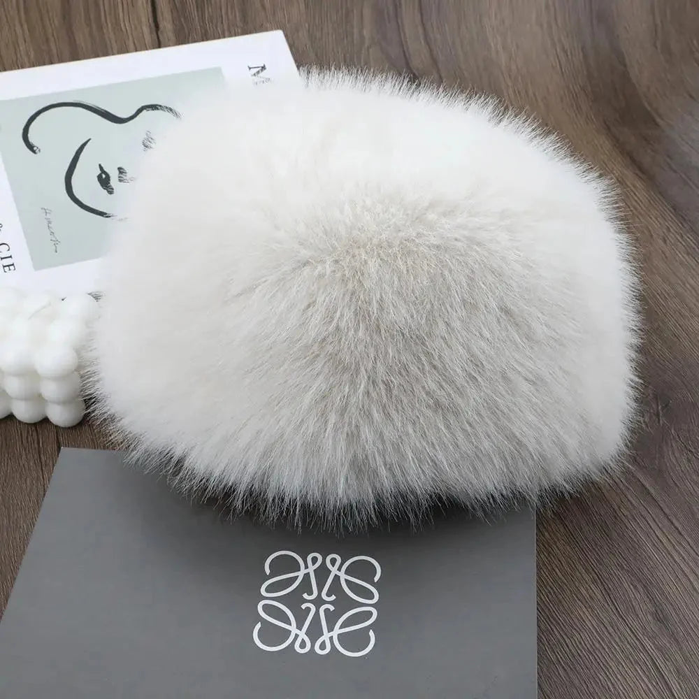 Winter Hat Faux Fur Fleece-Lined Windproof Ear Flaps