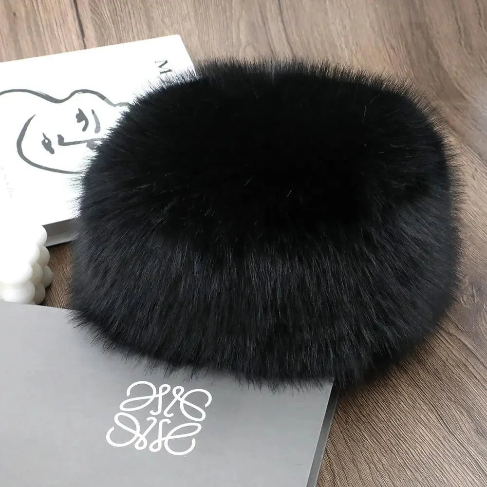 Winter Hat Faux Fur Fleece-Lined Windproof Ear Flaps