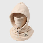 Winter Hat With Neck Mask Windproof Flannel Adjustable Fit