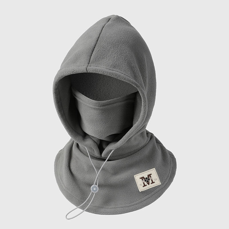 Winter Hat With Neck Mask Windproof Flannel Adjustable Fit