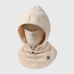 Winter Hat With Neck Mask Windproof Flannel Adjustable Fit