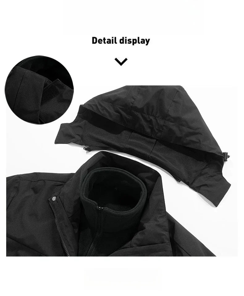 Winter Jacket 3-In-1 Fleece Waterproof & Windproof