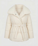 Winter Jacket Fitted Belt Lightweight Insulationablytyped