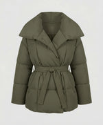 Winter Jacket Fitted Belt Lightweight Insulationablytyped