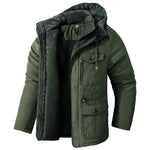 Winter Jacket Sherpa Fleece Lined Detachable Hood Adjustable Waist Drawstring