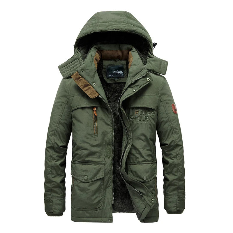 Winter Parka Teddy Fleece Lined Water-Repellent Hooded