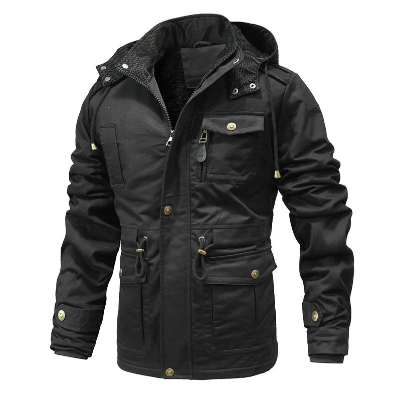 Winter Parka Water-Resistant Thermal Lined Hooded
