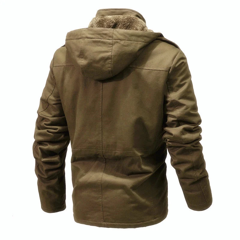 Winter Parka Water-Resistant Thermal Lined Hooded