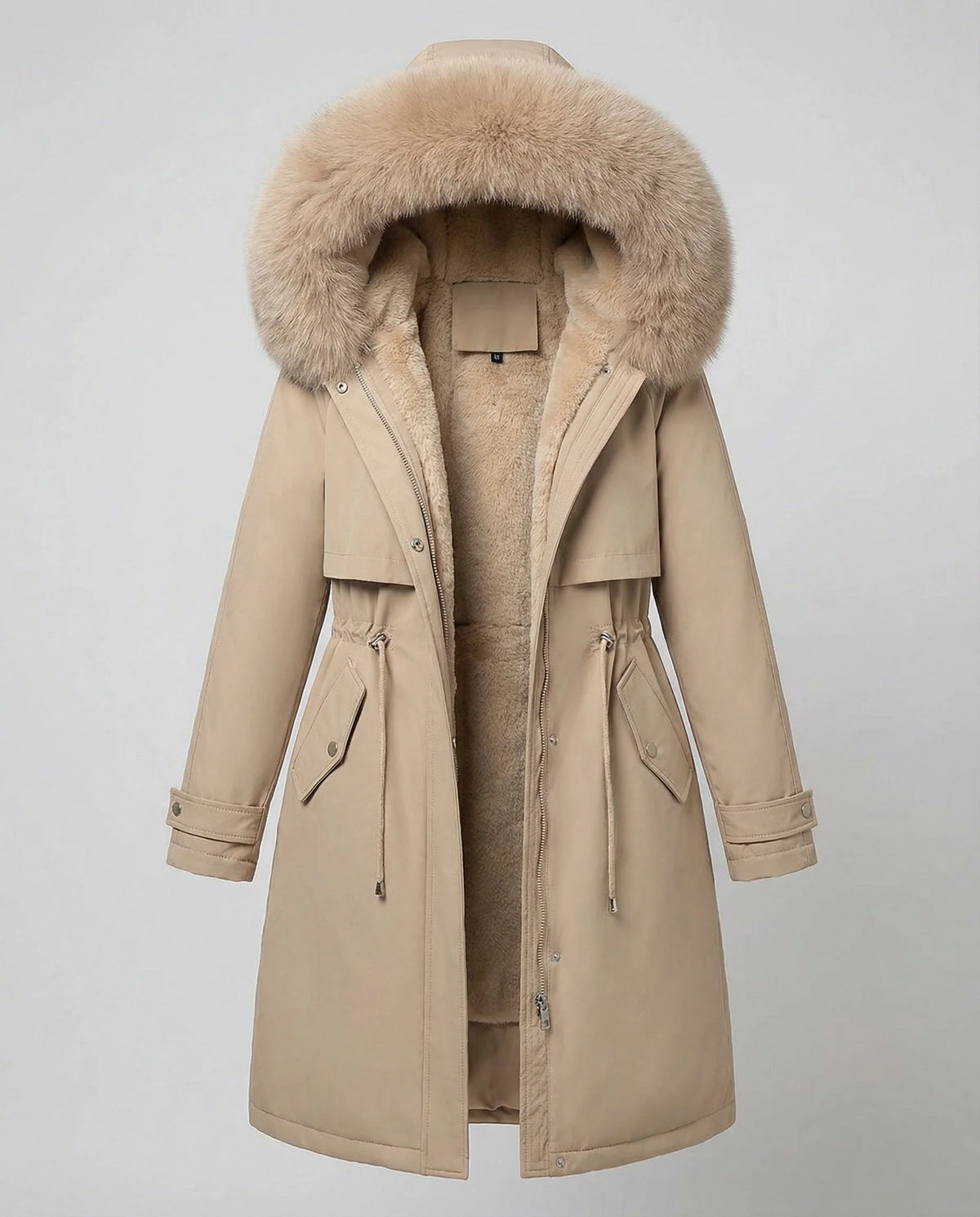 Winter Parka Waterproof Hood Adjustable Cuffs