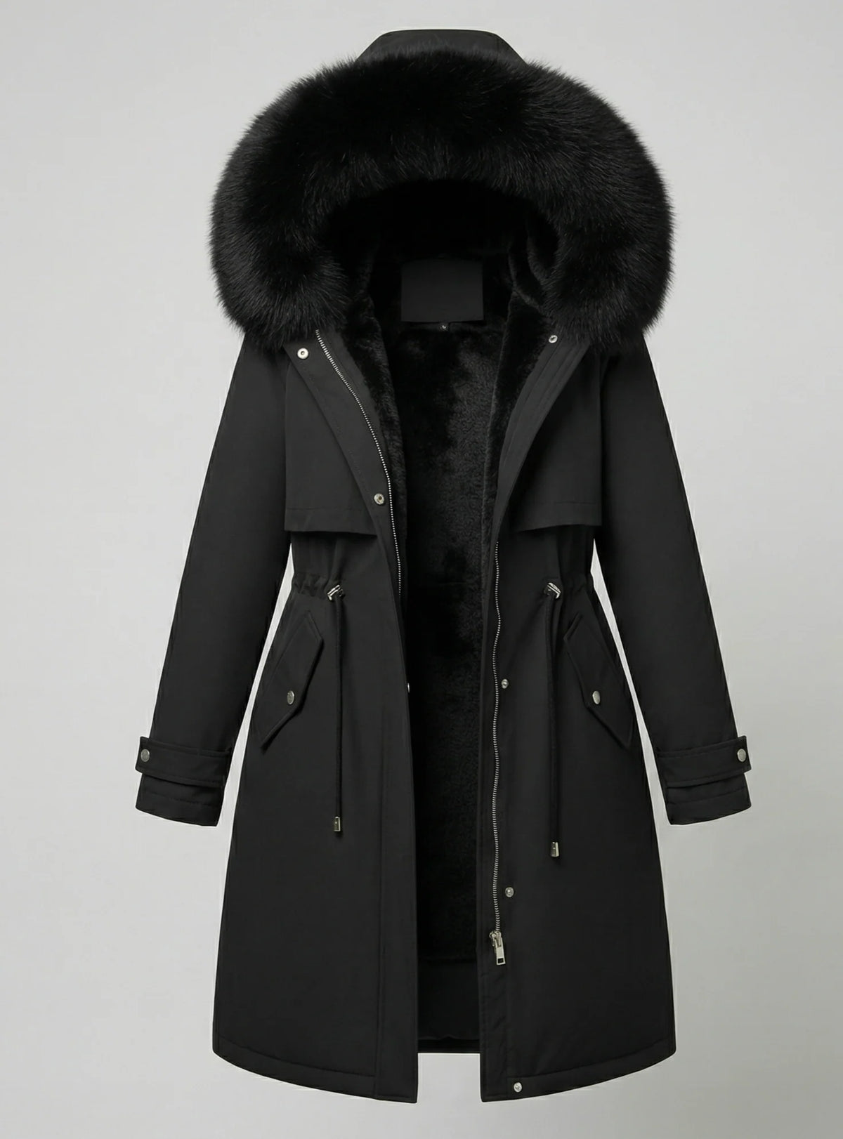 Winter Parka Waterproof Hood Adjustable Cuffs