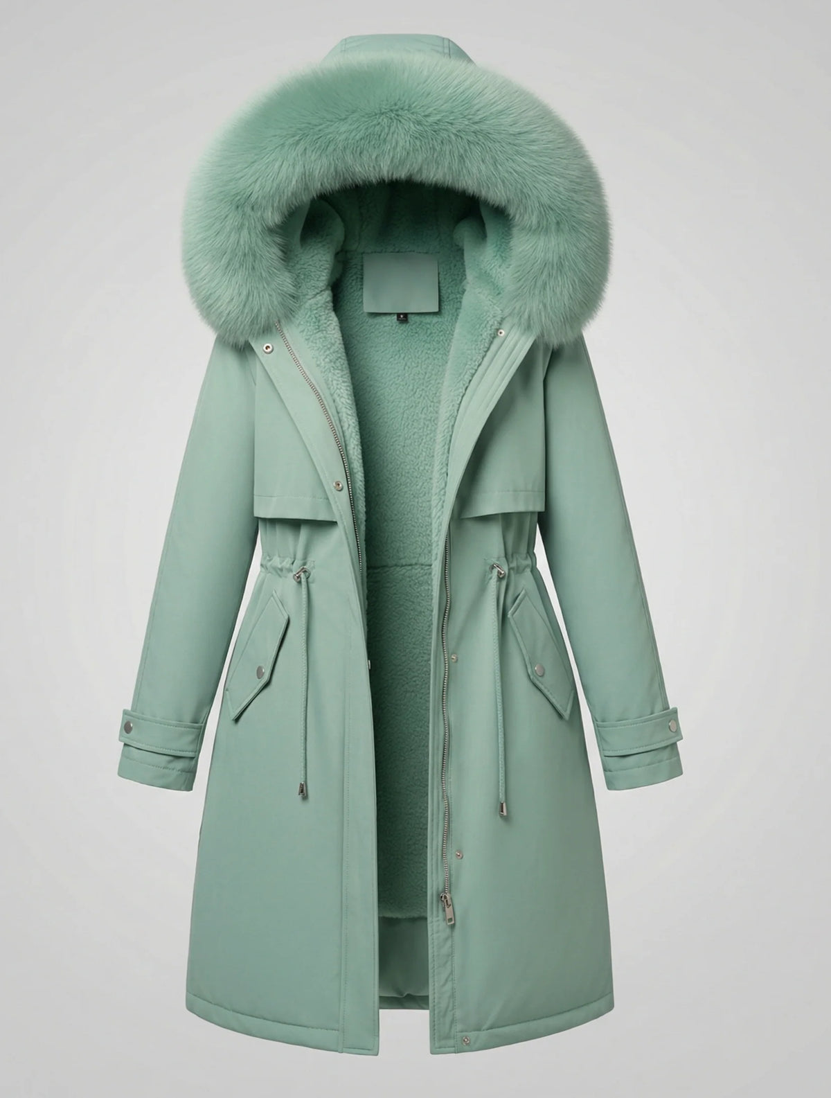 Winter Parka Waterproof Hood Adjustable Cuffs