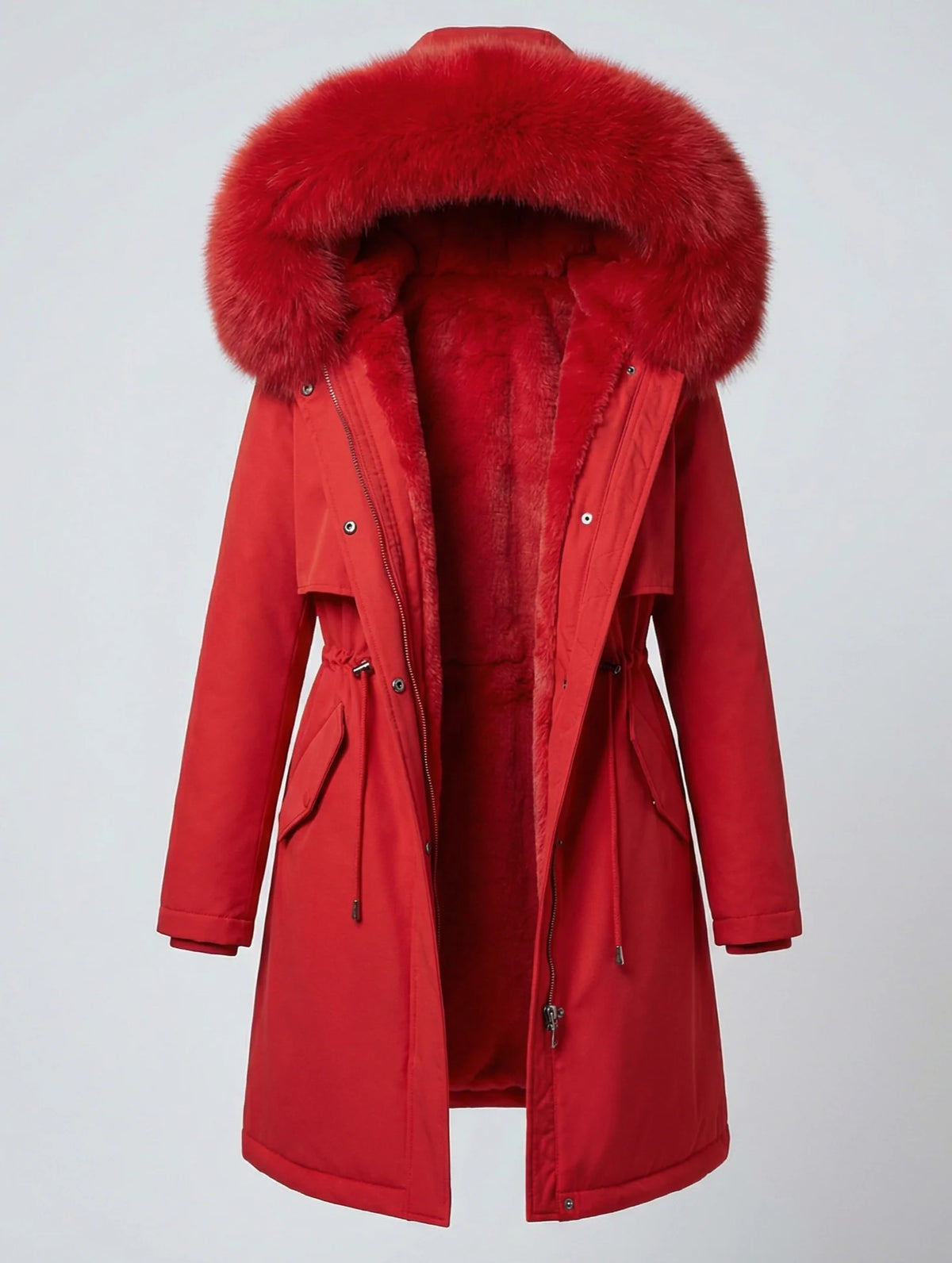 Winter Parka Waterproof Hood Adjustable Cuffs