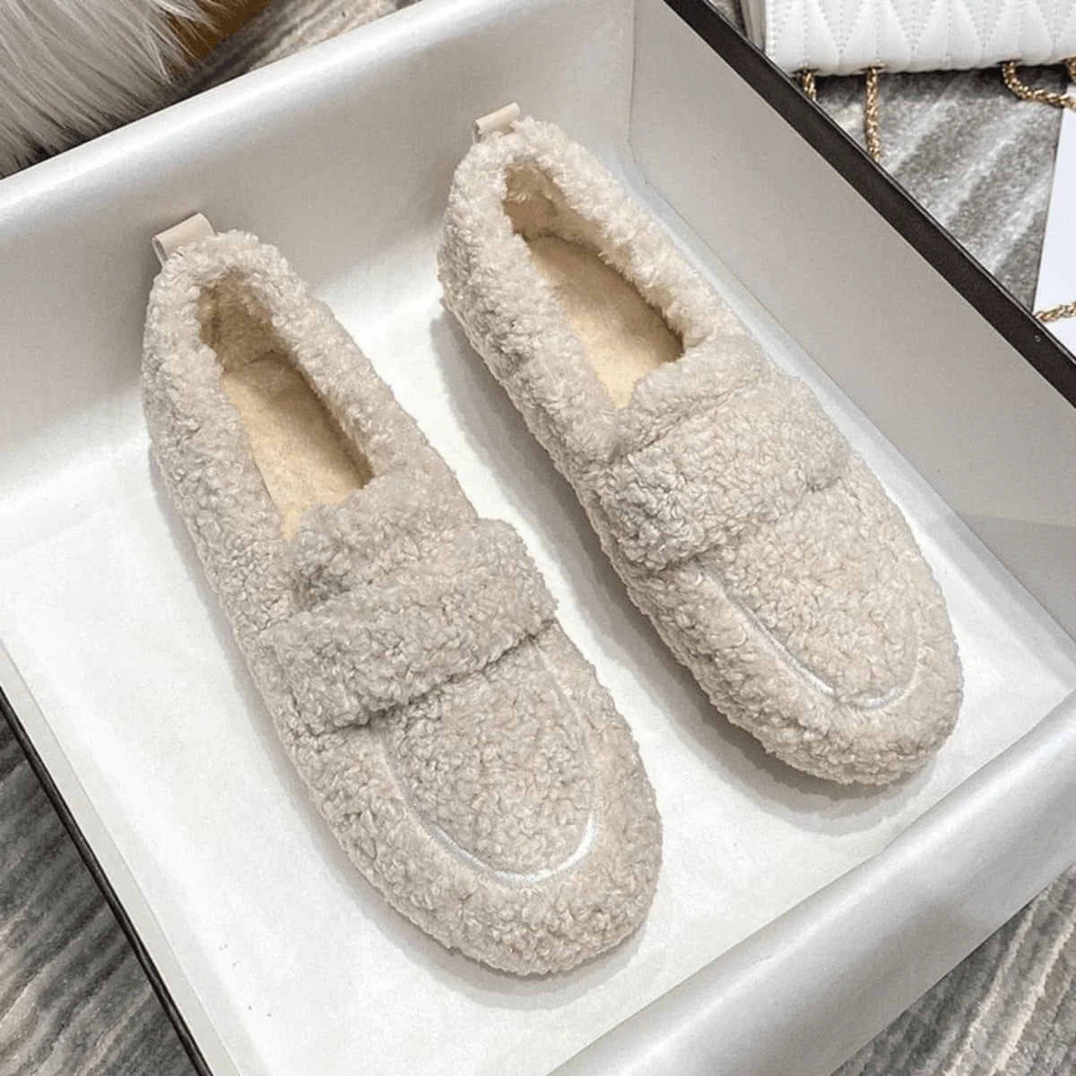 Winter Slippers Plush Lined Non-Slip Rubber Sole