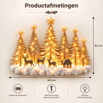 Winter Wall Decor 3D Layered Scene Warm LED Battery-Powered
