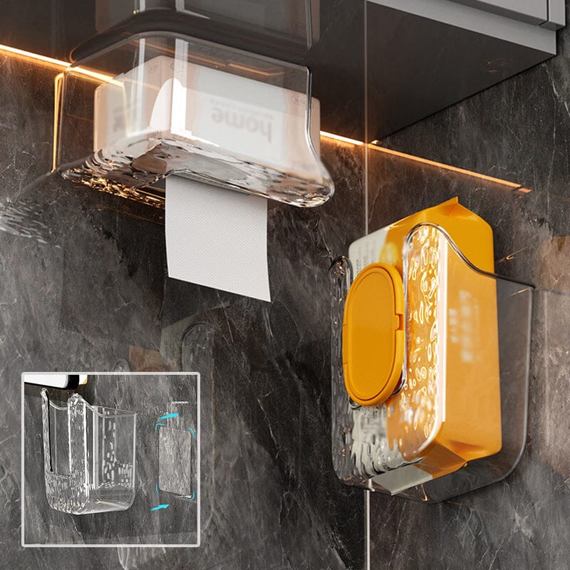 Wipe Dispenser Wall-Mounted Drill-Free Adhesive Mount