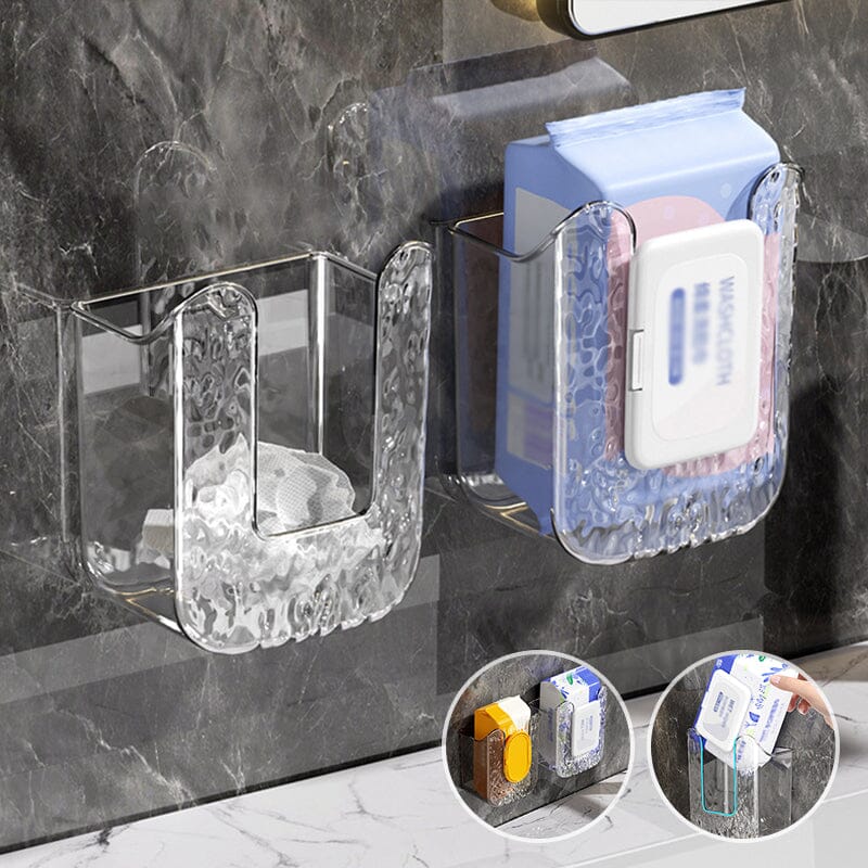 Wipe Dispenser Wall-Mounted Drill-Free Adhesive Mount