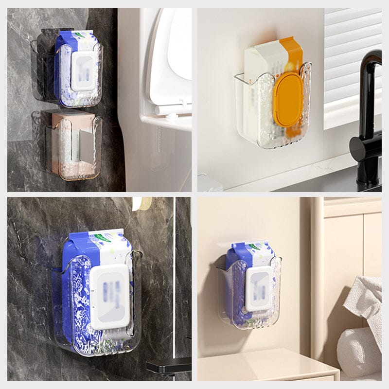 Wipe Dispenser Wall-Mounted Drill-Free Adhesive Mount