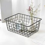 Wire Storage Basket Waterproof Iron Stackable
