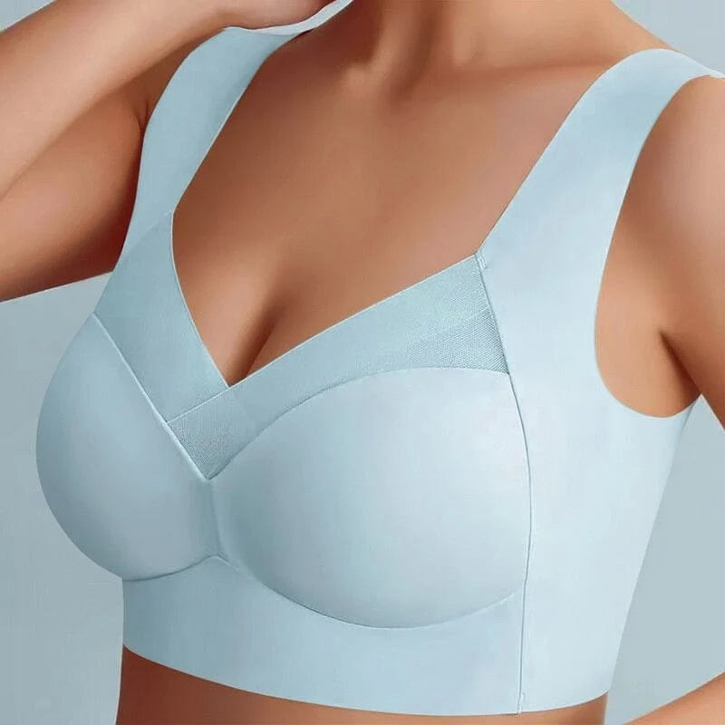 Wireless Bra Seamless Wide Straps Supportive Fit