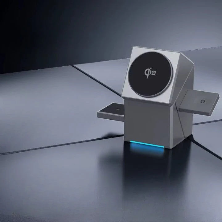 Wireless Charger 3-in-1 Rotating Qi2 15W