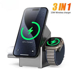 Wireless Charger 3-in-1 Rotating Qi2 15W