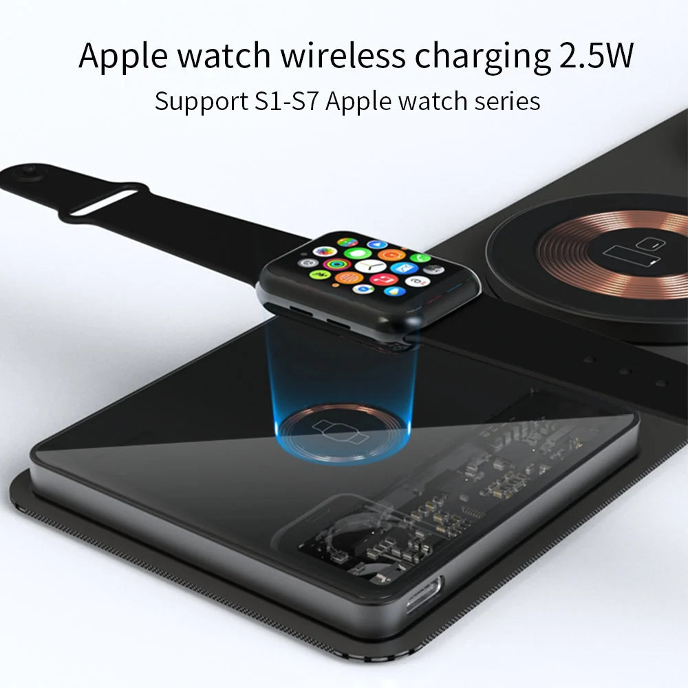 Wireless Charger Magnetic Foldable 3-Device 15W