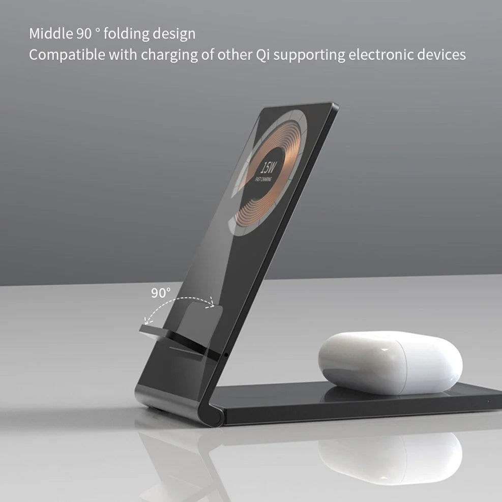 Wireless Charger Stand Foldable Magnetic Multi-Device 15W