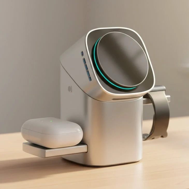 Wireless Charging Station 3-in-1 Rotating
