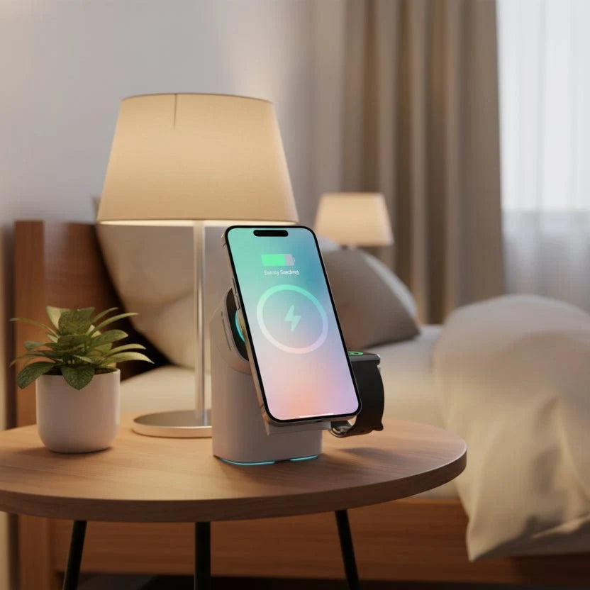 Wireless Charging Station 3-in-1 Rotating