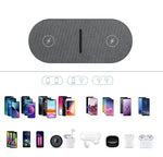 Wireless Charging Station Dual-Device Qi-Compatible 40W Overheat Protection