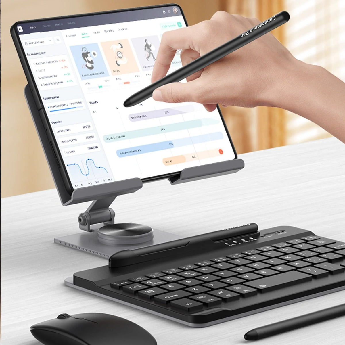 Wireless Keyboard Case Magnetic Foldable Stand Matte Anti-Glare
