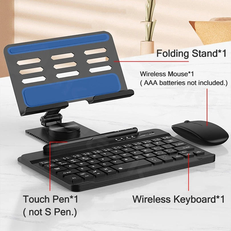 Wireless Keyboard Case Magnetic Foldable Stand Matte Anti-Glare