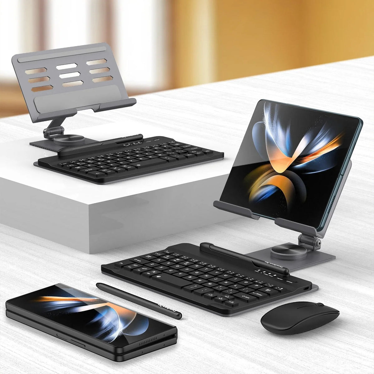 Wireless Keyboard Case Magnetic Foldable Stand Matte Anti-Glare