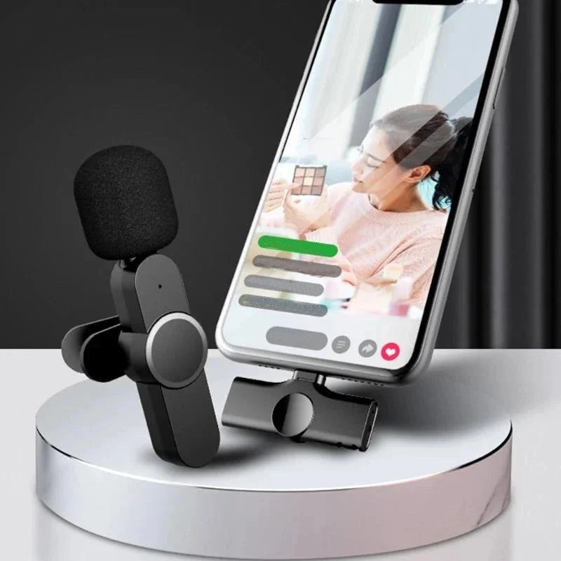 Wireless Microphone HD Audio 65.6 Ft Range App-Free Setup