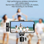 Wireless Microphone HD Audio 65.6 Ft Range App-Free Setup
