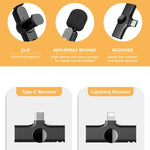 Wireless Microphone HD Audio 65.6 Ft Range App-Free Setup