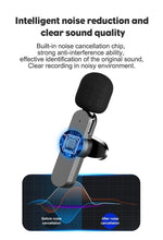 Wireless Microphone HD Audio 65.6 Ft Range App-Free Setup