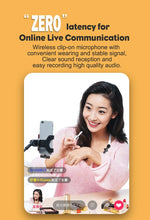 Wireless Microphone HD Audio 65.6 Ft Range App-Free Setup