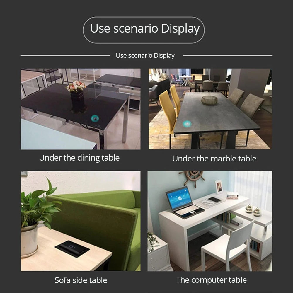 Wireless Phone Charger Under-Table 10W Hidden Design