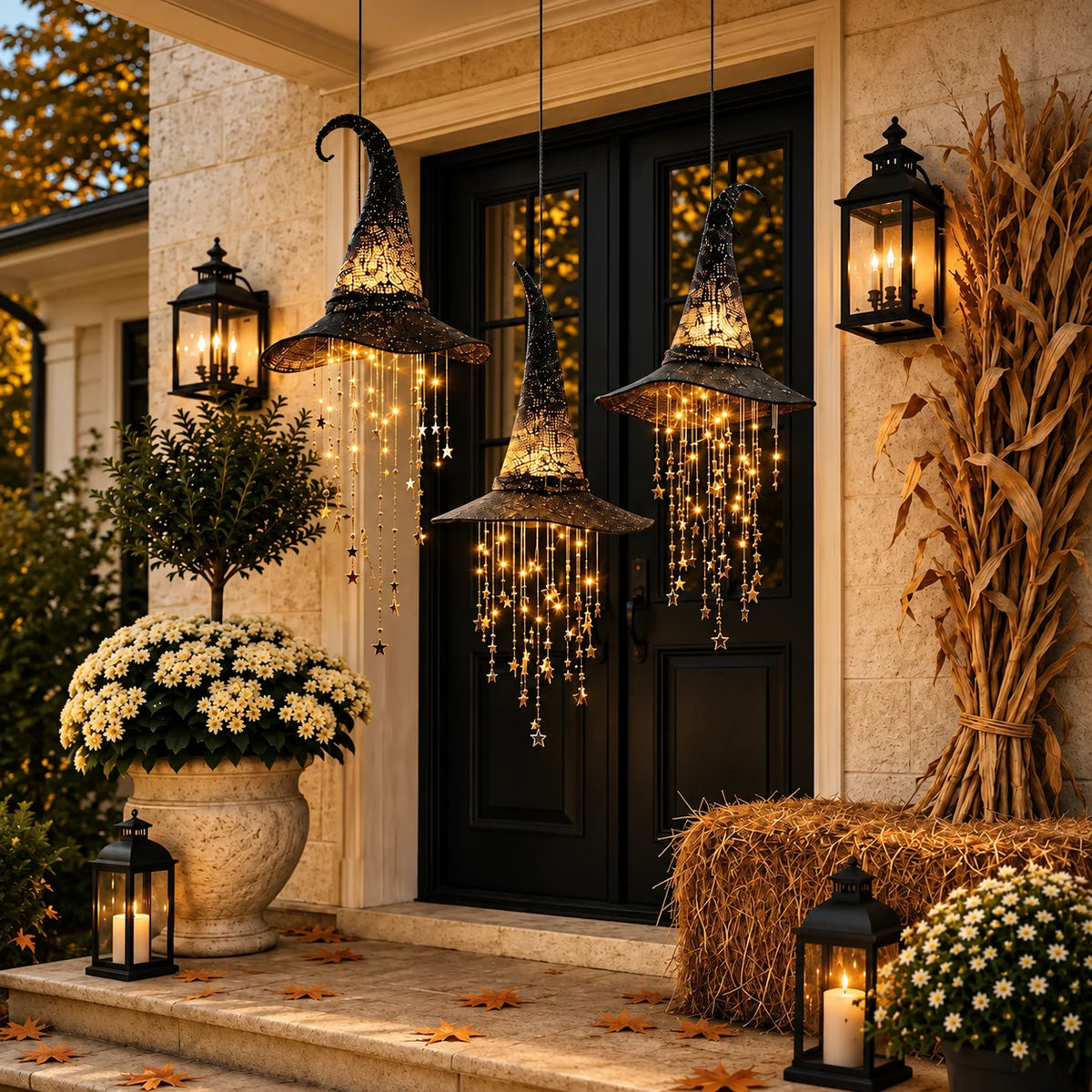 Witch Hat Decoration Light-Up Halloween Display