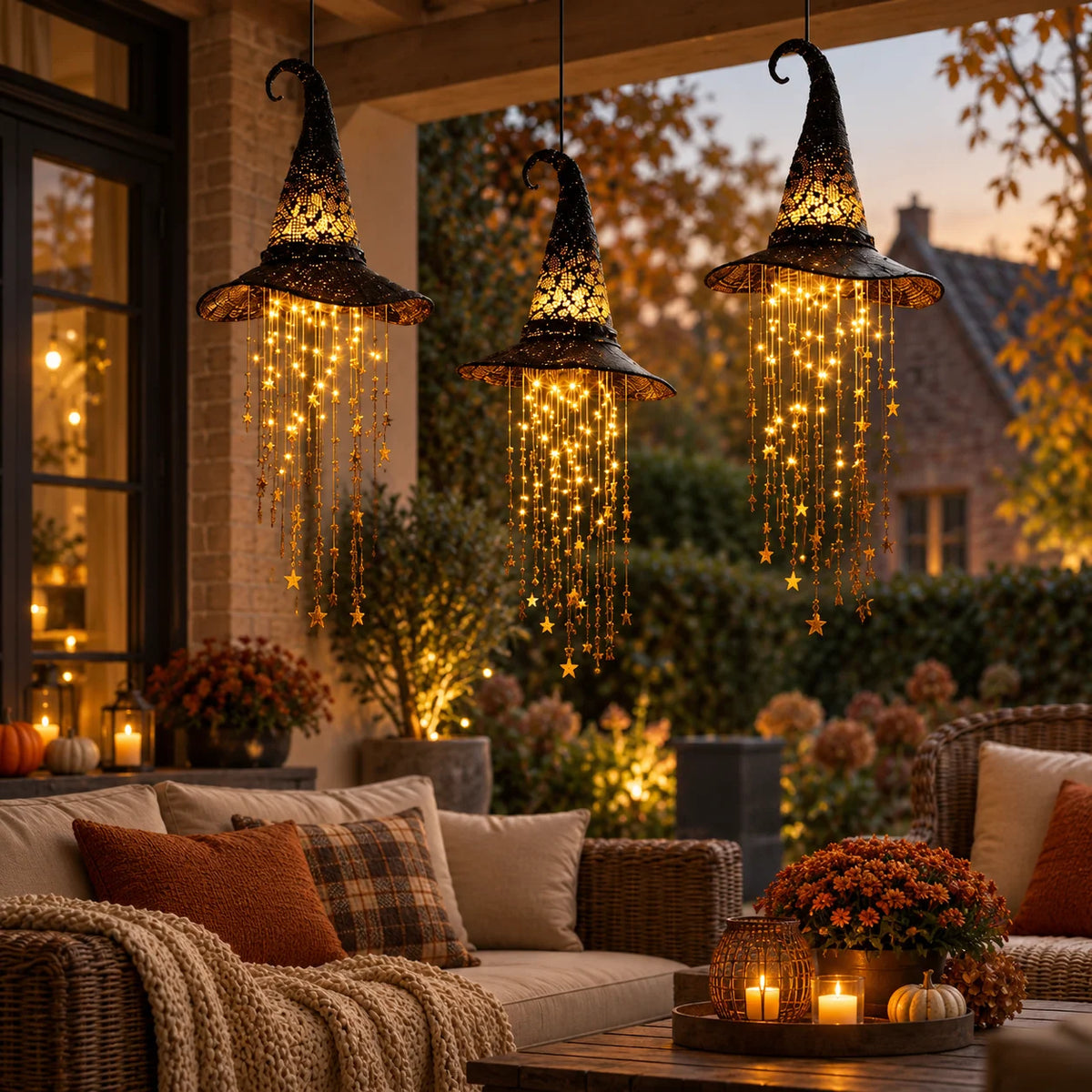 Witch Hat Decoration Light-Up Halloween Display