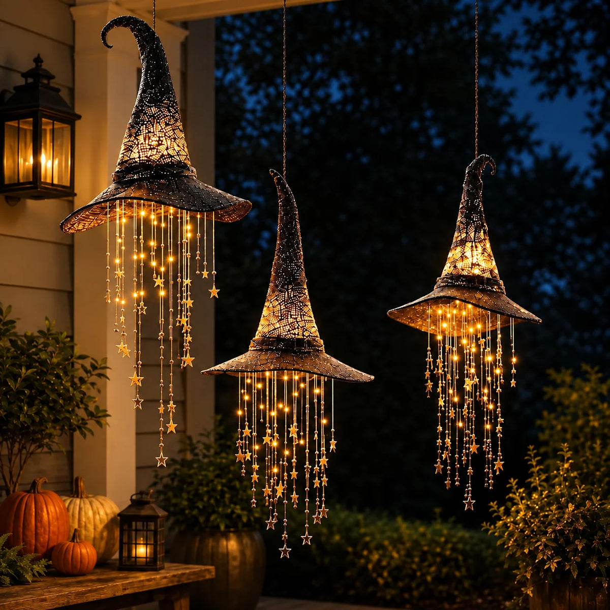 Witch Hat Decoration Light-Up Halloween Display