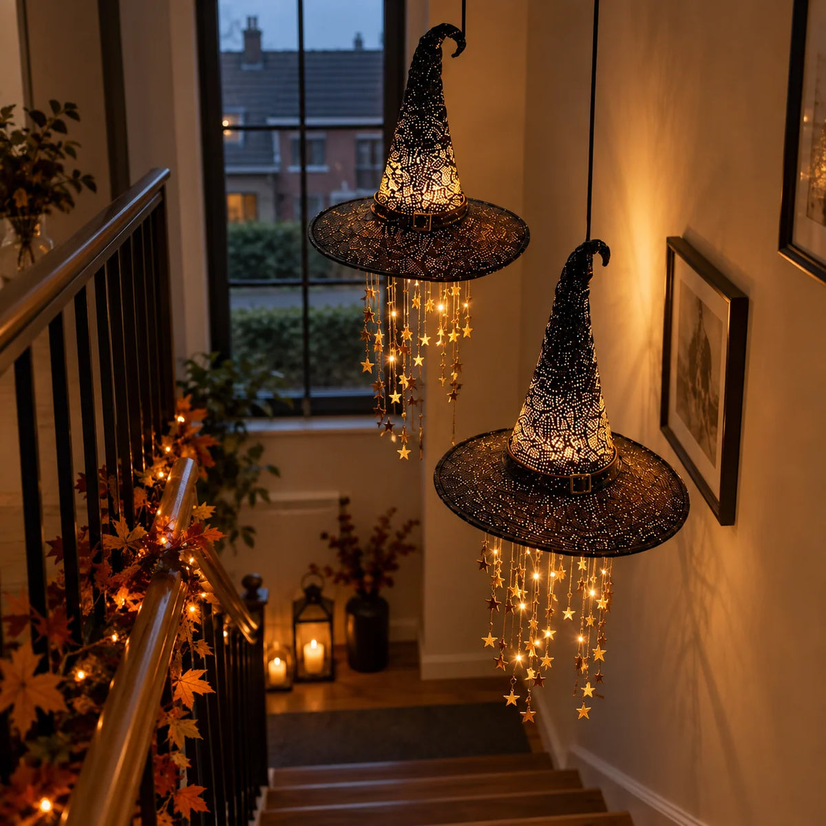 Witch Hat Decoration Light-Up Halloween Display